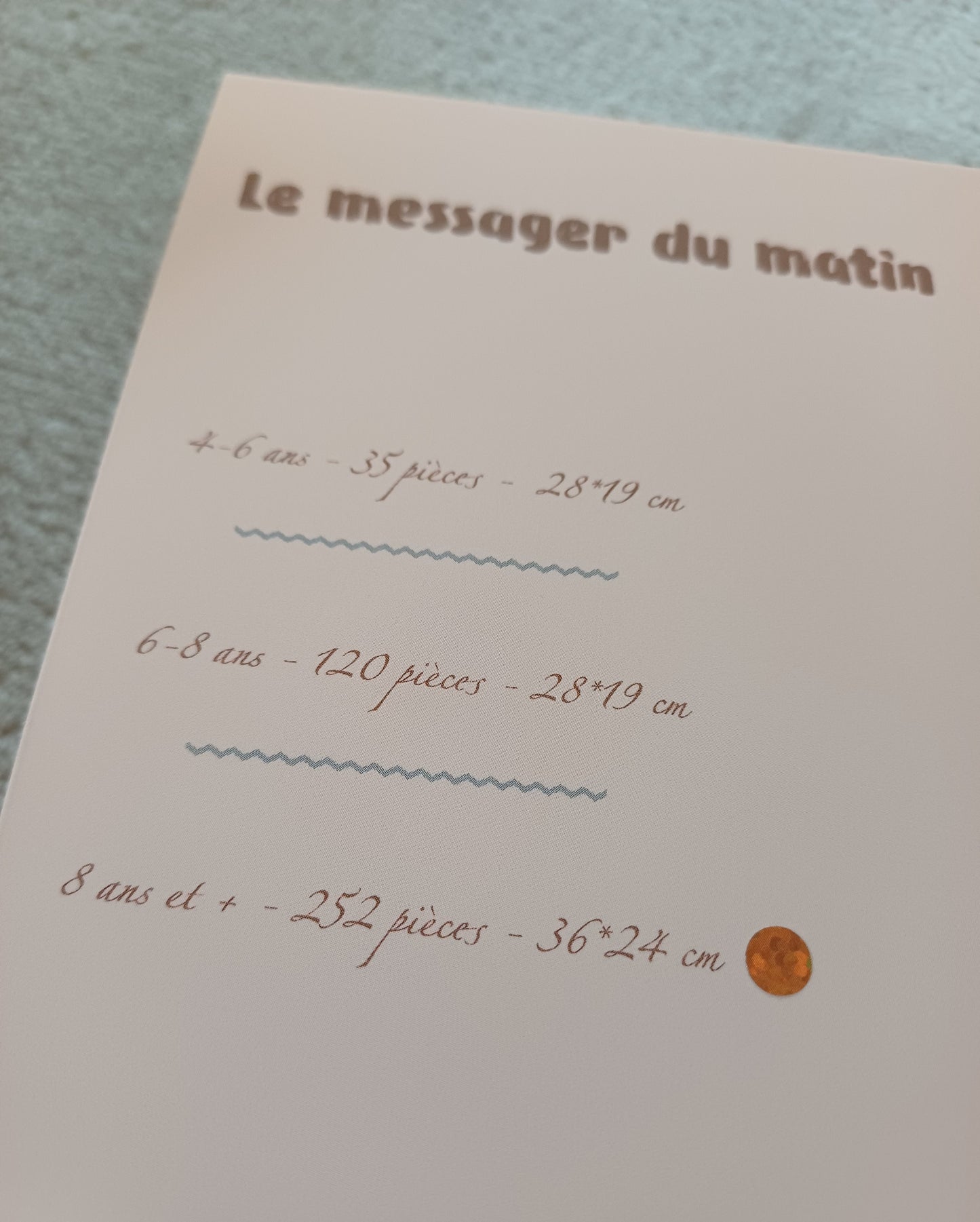 Le Messager du Matin – Puzzle 252 pièces - rouge-gorge